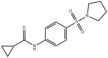 N-[4-(1-pyrrolidinylsulfonyl)phenyl]cyclopropanecarboxamide Struktur