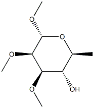 Methyl 6-deoxy-2,3-di-O-Methyl-α-D-allopyranoside Struktur