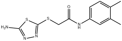 2-[(5-amino-1,3,4-thiadiazol-2-yl)sulfanyl]-N-(3,4-dimethylphenyl)acetamide Struktur