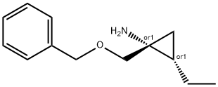 Cyclopropanamine, 2-ethyl-1-[(phenylmethoxy)methyl]-, (1R,2S)-rel- (9CI) Struktur