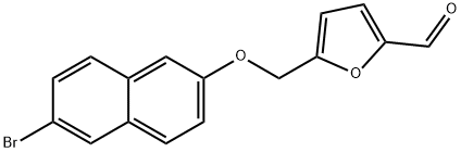 5-{[(6-bromo-2-naphthyl)oxy]methyl}-2-furaldehyde Struktur