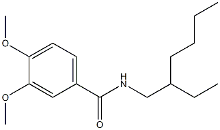 N-(2-ethylhexyl)-3,4-dimethoxybenzamide Struktur