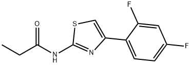 N-[4-(2,4-difluorophenyl)-1,3-thiazol-2-yl]propanamide Struktur