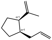 Cyclopentane, 1-(1-methylethenyl)-2-(2-propenyl)-, (1R,2R)-rel- (9CI) Struktur