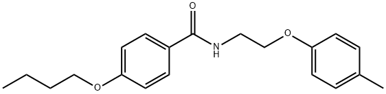 4-butoxy-N-[2-(4-methylphenoxy)ethyl]benzamide Struktur