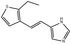 1H-Imidazole,4-[(1E)-2-(2-ethyl-3-thienyl)ethenyl]-(9CI) Struktur