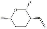 2H-Pyran-3-carboxaldehyde, tetrahydro-2,6-dimethyl-, (2R,3R,6S)-rel- (9CI) Struktur