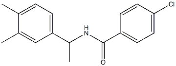 4-chloro-N-[1-(3,4-dimethylphenyl)ethyl]benzamide Struktur