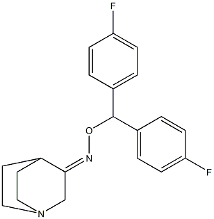 quinuclidin-3-one O-[bis(4-fluorophenyl)methyl]oxime Struktur