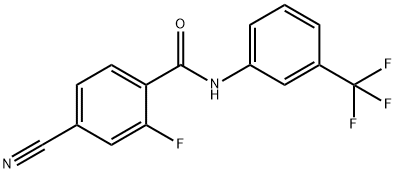 4-cyano-2-fluoro-N-[3-(trifluoromethyl)phenyl]benzamide Struktur