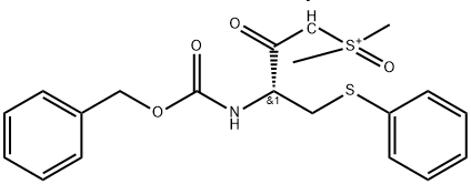 SulfoxoniuM, diMethyl-, (3R)-2-oxo-3-[[(phenylMethoxy)carbonyl]aMino]-4-(phenylthio)butylide (9CI) Struktur