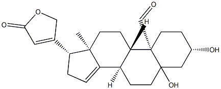 3β,5-Dihydroxy-19-oxocarda-14,20(22)-dienolide Struktur