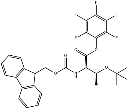 (9H-Fluoren-9-yl)MethOxy]Carbonyl D-Thr(tBu)-OPfp Struktur