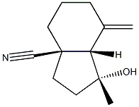 3aH-Indene-3a-carbonitrile,octahydro-1-hydroxy-1-methyl-7-methylene-,(1R,3aR,7aS)-rel-(9CI) Struktur