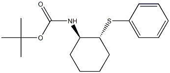 Carbamic acid, [(1R,2R)-2-(phenylthio)cyclohexyl]-, 1,1-dimethylethyl ester, rel- (9CI) Struktur