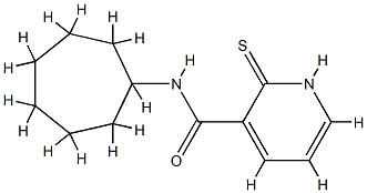 3-Pyridinecarboxamide,N-cycloheptyl-1,2-dihydro-2-thioxo-(9CI) Struktur