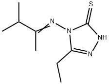 3H-1,2,4-Triazole-3-thione,4-[(1,2-dimethylpropylidene)amino]-5-ethyl-2,4-dihydro-(9CI) Struktur