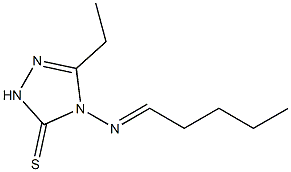 3H-1,2,4-Triazole-3-thione,5-ethyl-2,4-dihydro-4-(pentylideneamino)-(9CI) Struktur