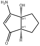 1(3aH)-Pentalenone, 3-amino-4,5,6,6a-tetrahydro-3a-hydroxy-, (3aR,6aR)-rel- (9CI) Struktur