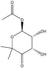 ba-D-erythro-Hexopyranos-4-ulose, 6-deoxy-5-C-methyl-, 1-acetate (9CI) Struktur