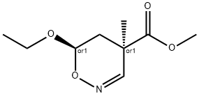 4H-1,2-Oxazine-4-carboxylicacid,6-ethoxy-5,6-dihydro-4-methyl-,methylester,(4R,6R)-rel-(9CI) Struktur