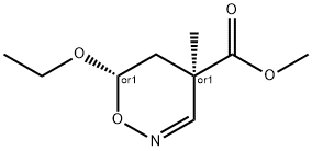 4H-1,2-Oxazine-4-carboxylicacid,6-ethoxy-5,6-dihydro-4-methyl-,methylester,(4R,6S)-rel-(9CI) Struktur