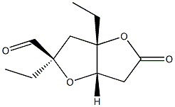 L-lyxo-Hepturonic acid, 2,5-anhydro-3,6-dideoxy-2,4-di-C-ethyl-, gamma-lactone (9CI) Struktur