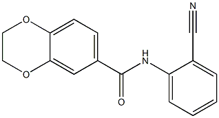 N-(2-cyanophenyl)-2,3-dihydro-1,4-benzodioxine-6-carboxamide Struktur