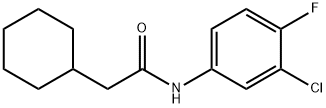 N-(3-chloro-4-fluorophenyl)-2-cyclohexylacetamide Struktur