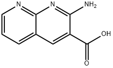 1,8-Naphthyridine-3-carboxylicacid,2-amino-(9CI) Struktur