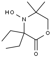 2-Morpholinone,3,3-diethyl-4-hydroxy-5,5-dimethyl-(9CI) Struktur