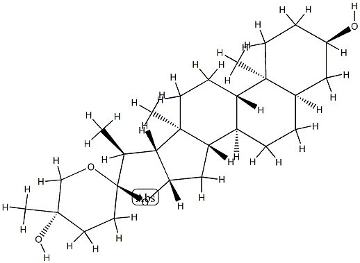 (25S)-5β-Spirostane-3α,25-diol Struktur