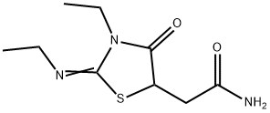 5-Thiazolidineacetamide,3-ethyl-2-(ethylimino)-4-oxo-(9CI) Struktur