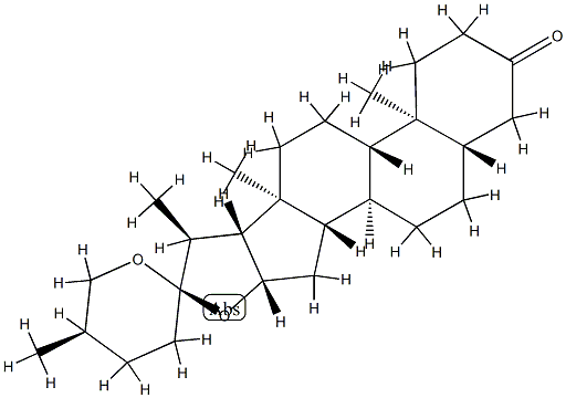 (25R)-5α-Spirostan-3-one Struktur