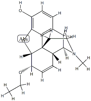 7,8-Didehydro-4,5α-epoxy-6α-ethoxy-17-methylmorphinan-3-ol Struktur