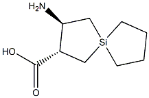 5-Silaspiro[4.4]nonane-2-carboxylicacid,3-amino-,(2R,3S)-rel-(9CI) Struktur