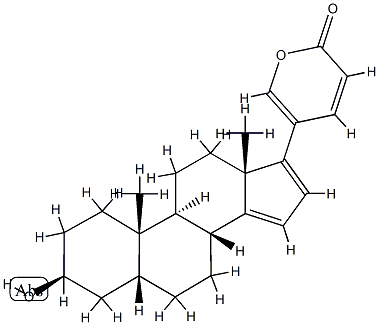 3β-Hydroxy-5β-bufa-14,16,20,22-tetrenolide Struktur