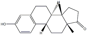 (13α)-3-Hydroxyestra-1,3,5(10)-trien-17-one Struktur