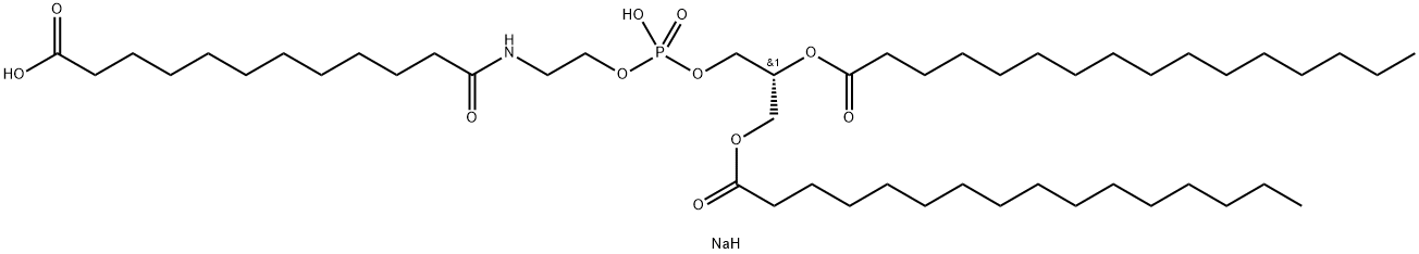 1,2-dipalMitoyl-sn-glycero-3-phosphoethanolaMine-N-(dodecanoyl) (sodiuM salt) Struktur