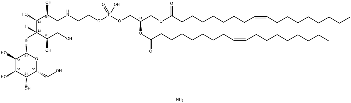 1,2-dioleoyl-sn-glycero-3-phosphoethanolaMine-N-lactosyl (aMMoniuM salt) Struktur