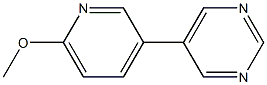 Pyrimidine,5-(6-methoxy-3-pyridinyl)-(9CI) Struktur