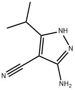 1H-Pyrazole-4-carbonitrile,3-amino-5-(1-methylethyl)-(9CI) Struktur