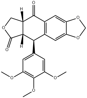 (5R)-5,8,8aβ,9-Tetrahydro-5β-(3,4,5-trimethoxyphenyl)furo[3',4':6,7]naphtho[2,3-d]-1,3-dioxole-6(5aβH),9-dione Struktur