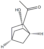 Ethanone, 1-[(1R,4S,6S)-6-hydroxybicyclo[2.2.1]hept-2-yl]-, rel- (9CI) Struktur