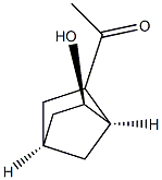 Ethanone, 1-[(1R,4S,6R)-6-hydroxybicyclo[2.2.1]hept-2-yl]-, rel- (9CI) Struktur