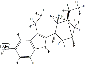 Ibogaine, O-demethyl- Struktur