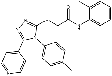 N-(2,6-dimethylphenyl)-2-{[4-(4-methylphenyl)-5-pyridin-4-yl-4H-1,2,4-triazol-3-yl]sulfanyl}acetamide Struktur