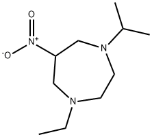 1H-1,4-Diazepine,1-ethylhexahydro-4-(1-methylethyl)-6-nitro-(9CI) Struktur