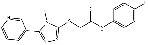 N-(4-fluorophenyl)-2-{[4-methyl-5-(3-pyridinyl)-4H-1,2,4-triazol-3-yl]sulfanyl}acetamide Struktur