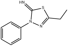 1,3,4-Thiadiazol-2(3H)-imine,5-ethyl-3-phenyl-(9CI) Struktur